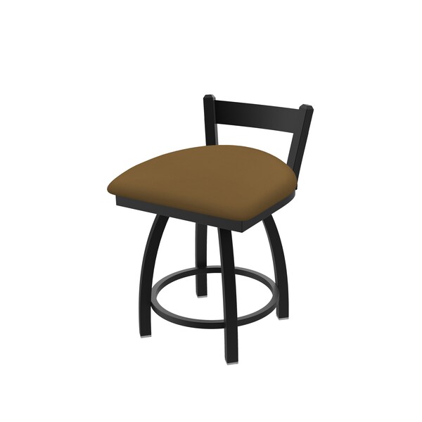 18" Low Back Swivel Vanity Stool, Black Wrinkle, Canter Saddle Seat